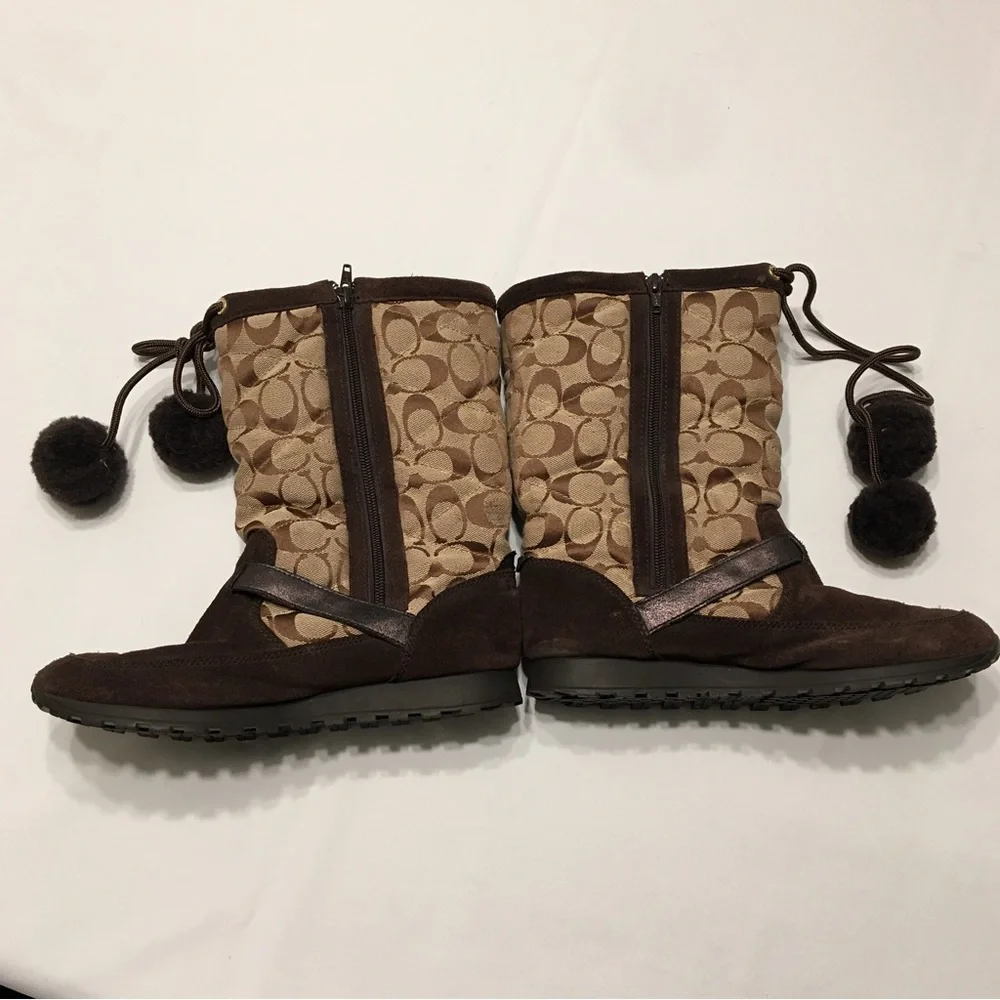Coach Brown Juniper Boots Size 8.5B - Picture 6 of 16